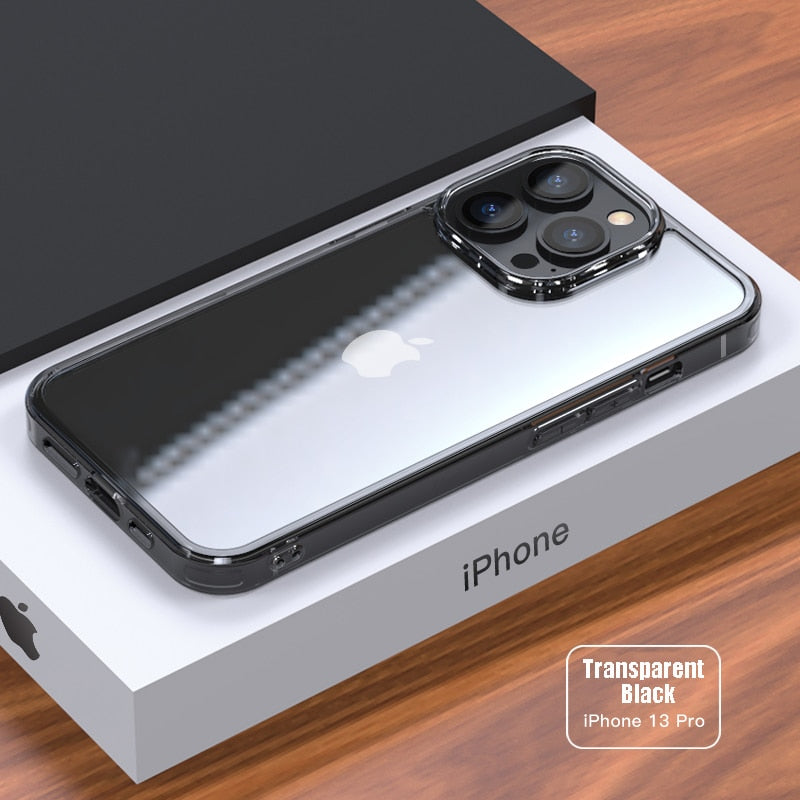 Luxury Tempered Glass Clear Case For iPhone 11 12 13 14 Pro XS Max 13Mini X XR Transparent Hard Case For iPhone 7 8 Plus SE2 The Clothing Company Sydney