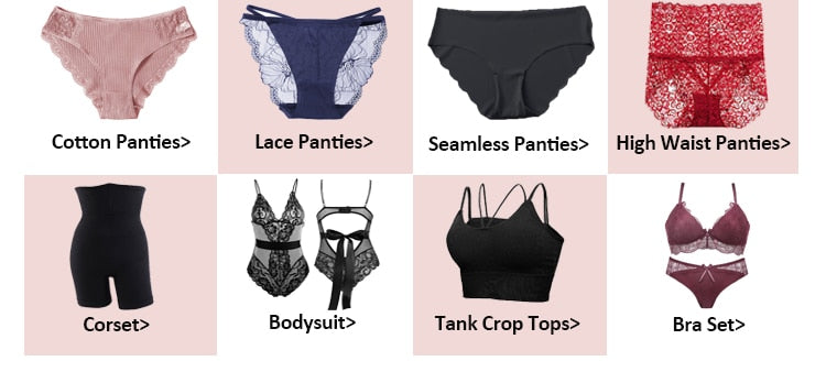 4 Pack set V-Waist Women Cotton G-string Lace Lingerie Panties Thongs Femme Underwear Underpant Intimates The Clothing Company Sydney