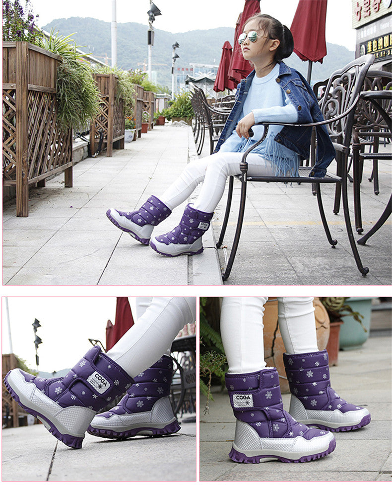 Girls shoes Pink style Kids snow winter warm fur antiskid outsole size 27 to 38 children Boots For Girls The Clothing Company Sydney