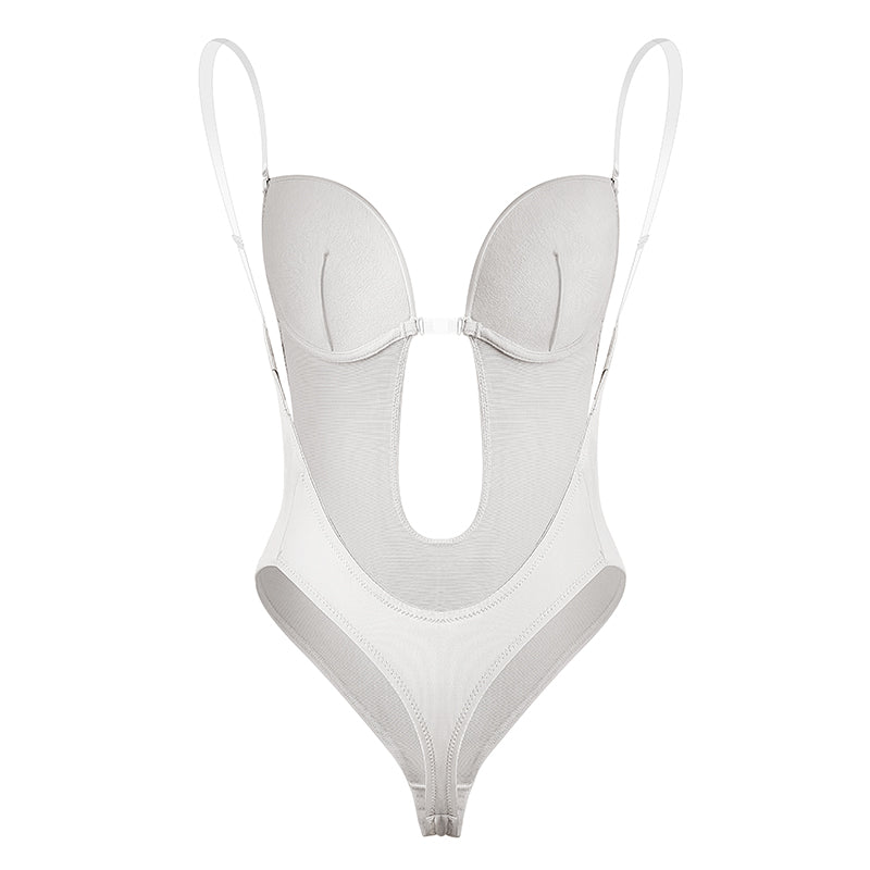 Women's Backless Shapewear Bodysuti Shaper Lace Smooth Plunge Body Briefer V-Neck Strapless Backless Bodysuit for Weddings The Clothing Company Sydney