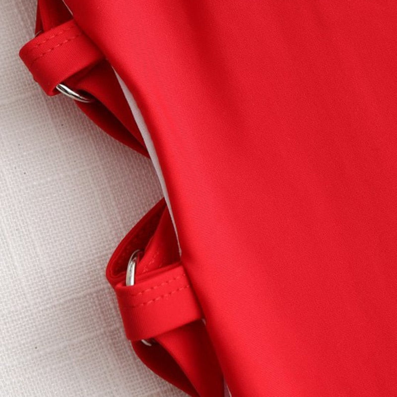 Hollow Out Women Swimwear One Piece Swimsuit High Cut Monokini Bather Rings Bathing Suit Swim Bodysuit Beachwear The Clothing Company Sydney