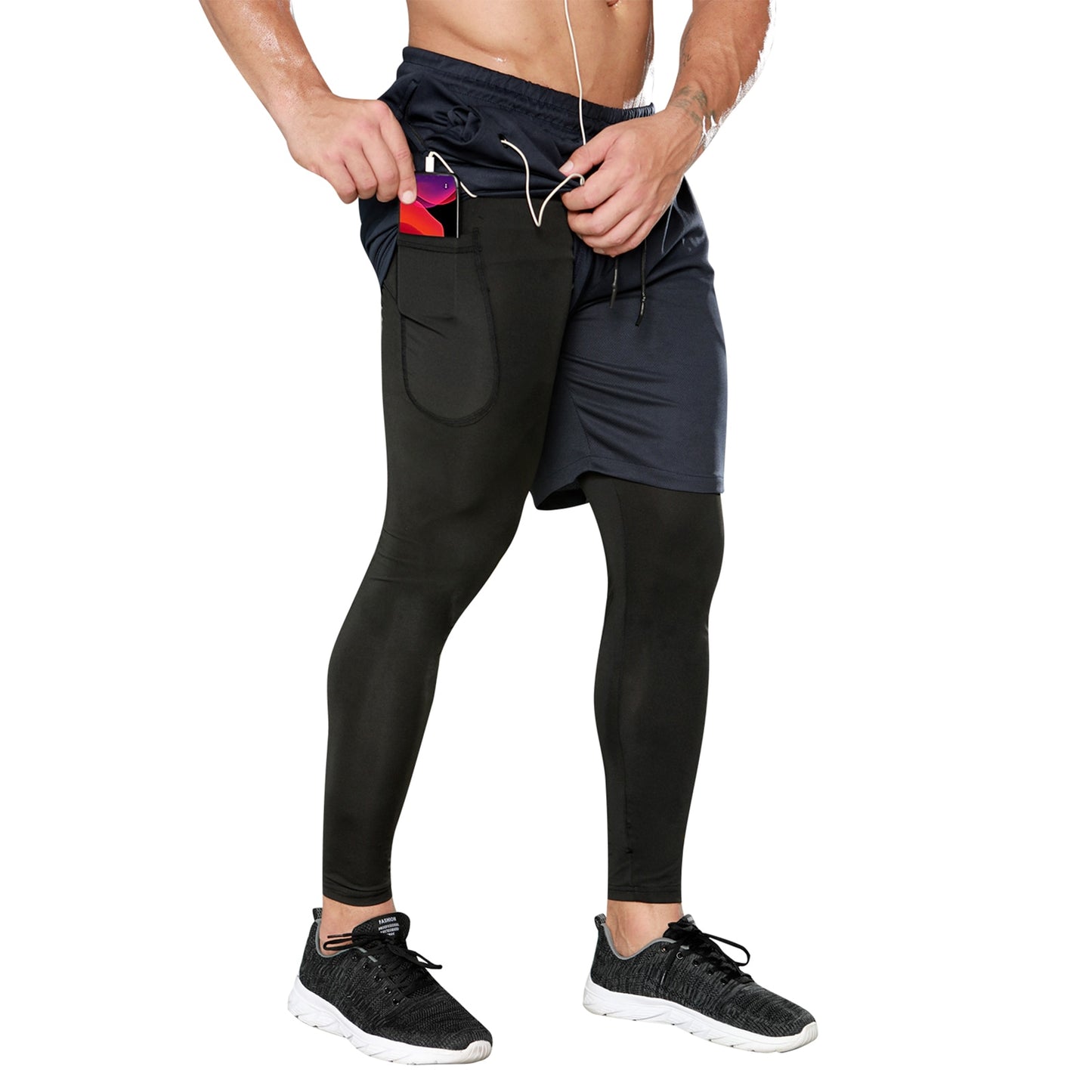 Men's Gym Pants Outdoor Tights Double-Layer Quick Drying Bodybuilding Casual Fitness Running Workout Basketball Sweatpants The Clothing Company Sydney