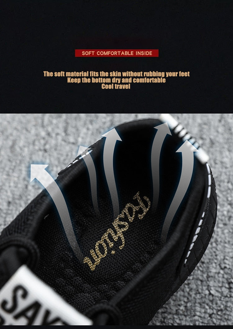 Men's Sneakers Shoes Lightweight Breathable Running Walking Yoga Sports Footwear Soft Sole Lace-up Shoes The Clothing Company Sydney