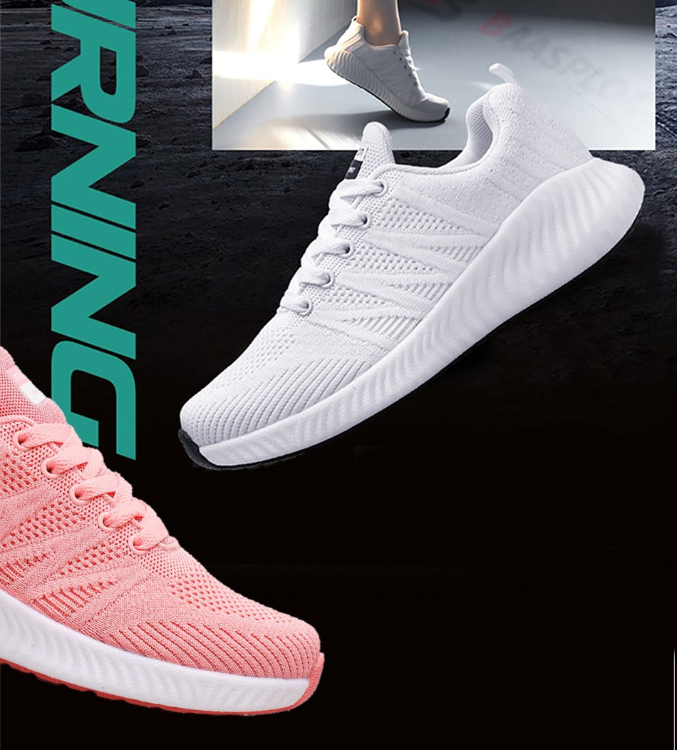 Brand Lace-up Shoes Non-Slip Wear-Resistant Soft Running Shoes Tennis Big Size Breathable Sports Sneakers For Women The Clothing Company Sydney