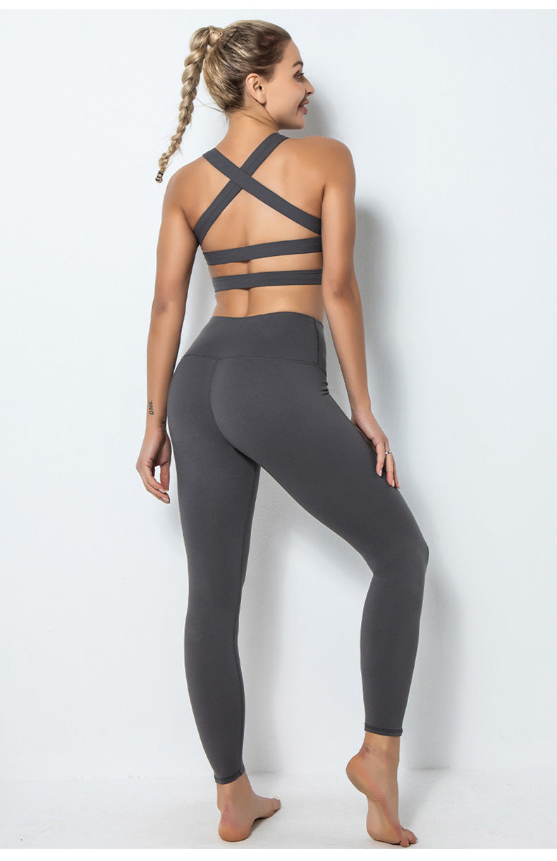 Sports Bra Shockproof Glamour Classic Comfortable Style Tank Wide Shoulder Strap Yoga Top Push Up Fitness Bras The Clothing Company Sydney