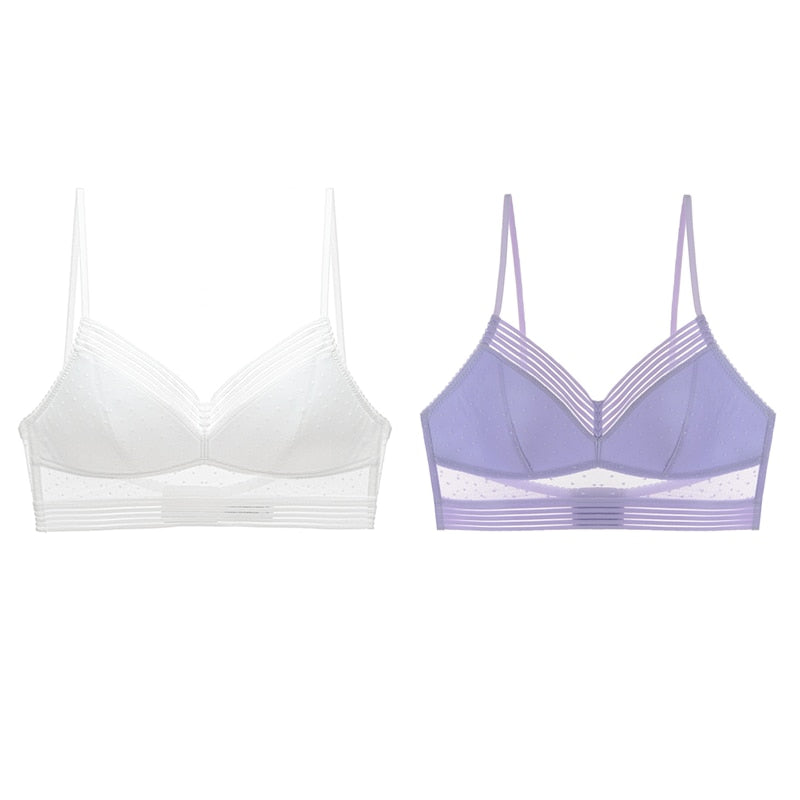 Backless Open Back Bra 1/2PCS Underwear Corset Gather Push Up Lingerie Bralette Tops Purple Invisible Bra The Clothing Company Sydney