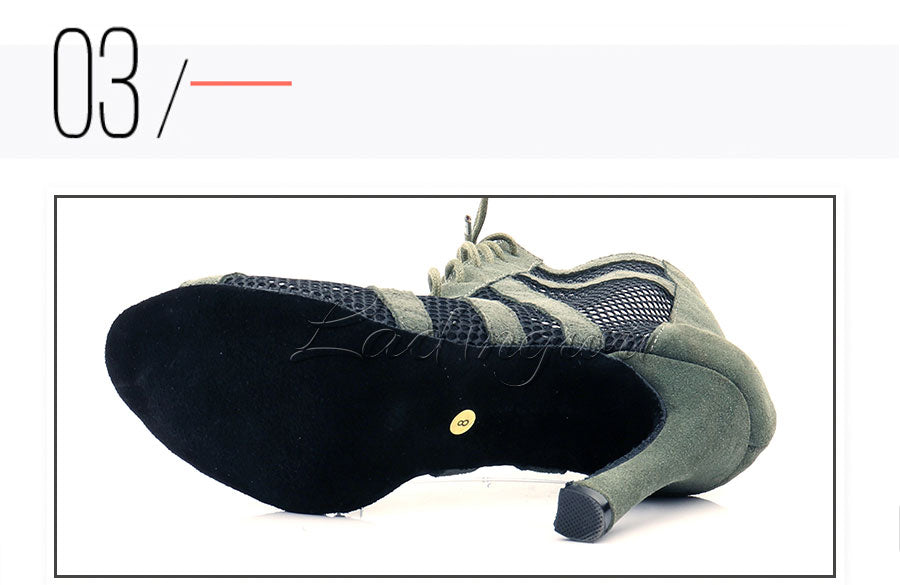 Army Green Suede Latin Dance Boots Ladies Salsa Tango Indoor Sports Ballroom Dance Shoes The Clothing Company Sydney