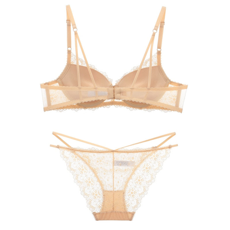 Summer Female Deep V Bra Sexy Lace Push Up  Bra Sets Suit The Clothing Company Sydney