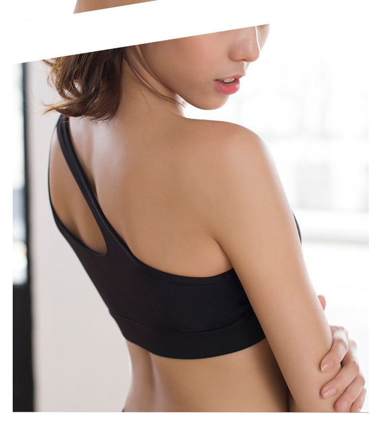 High Impact oblique shoulder strap Sports Bra Women running fitness Bra Top The Clothing Company Sydney