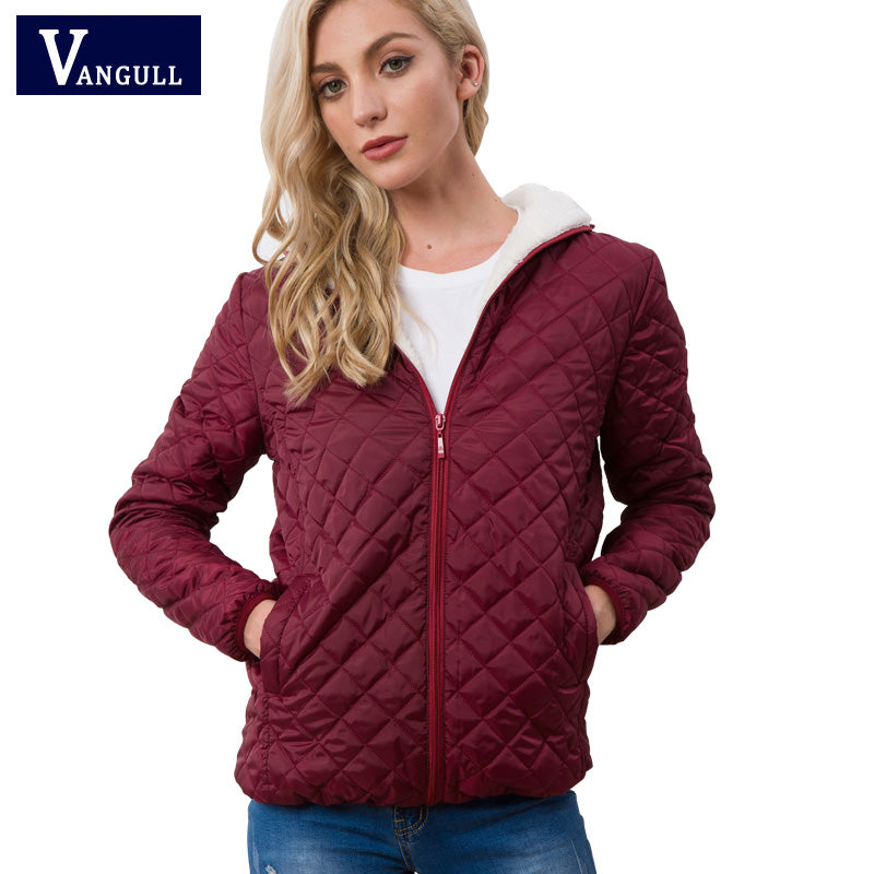 Women's Hooded Jacket Casual Basic Warm Velvet Lamb Parka Coat Autumn Winter New Solid Light Soft Outerwear The Clothing Company Sydney