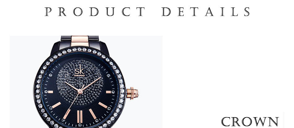 Rose Gold Japanese Quartz Watch Crystal Luxury Black Women's Watch With 6 Months Warranty The Clothing Company Sydney