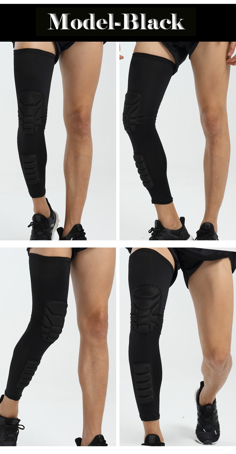 Compression MTB Knee Pads Honeycomb Long Basketball Leg Sleeve Men Women Kids Sport Calf Knee Protection Soccer Gym Leggings The Clothing Company Sydney