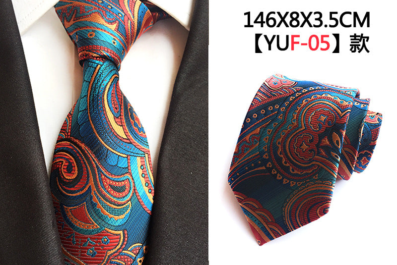 Luxury 8cm Men's Classic Tie Silk Jacquard Cravatta Floral Plaids Necktie Striped Ties Man Business Wedding Accessories The Clothing Company Sydney