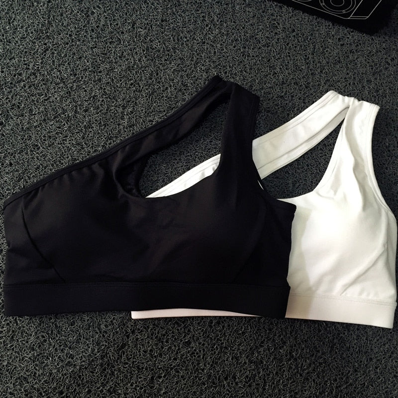 High Impact oblique shoulder strap Sports Bra Women running fitness Bra Top The Clothing Company Sydney