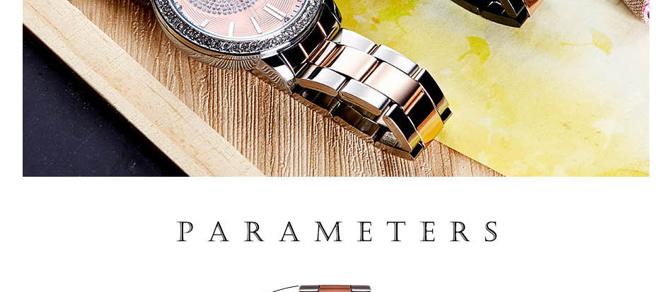 Rose Gold Japanese Quartz Watch Crystal Luxury Black Women's Watch With 6 Months Warranty The Clothing Company Sydney