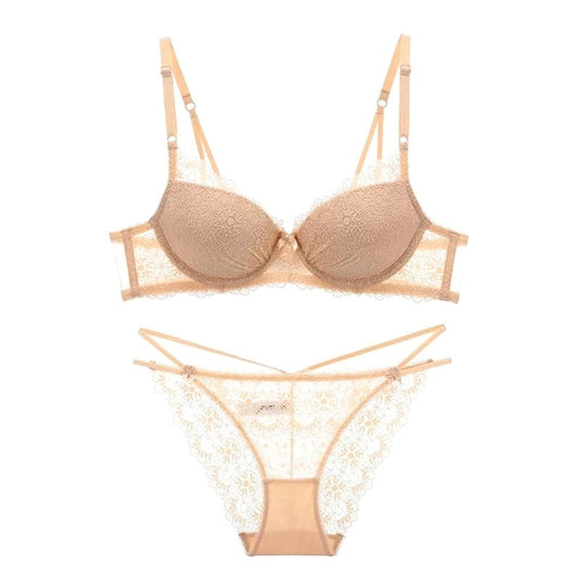 Super Gather Fashion Black Underwear Bra Set Push Up Brassiere Cotton Thick Deep V Bras Lace Lingerie Sets Embroidery Lingerie Set The Clothing Company Sydney