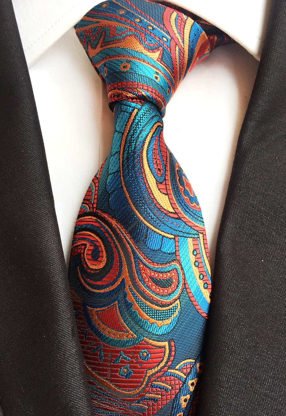 Luxury 8cm Men's Classic Tie Silk Jacquard Cravatta Floral Plaids Necktie Striped Ties Man Business Wedding Accessories The Clothing Company Sydney