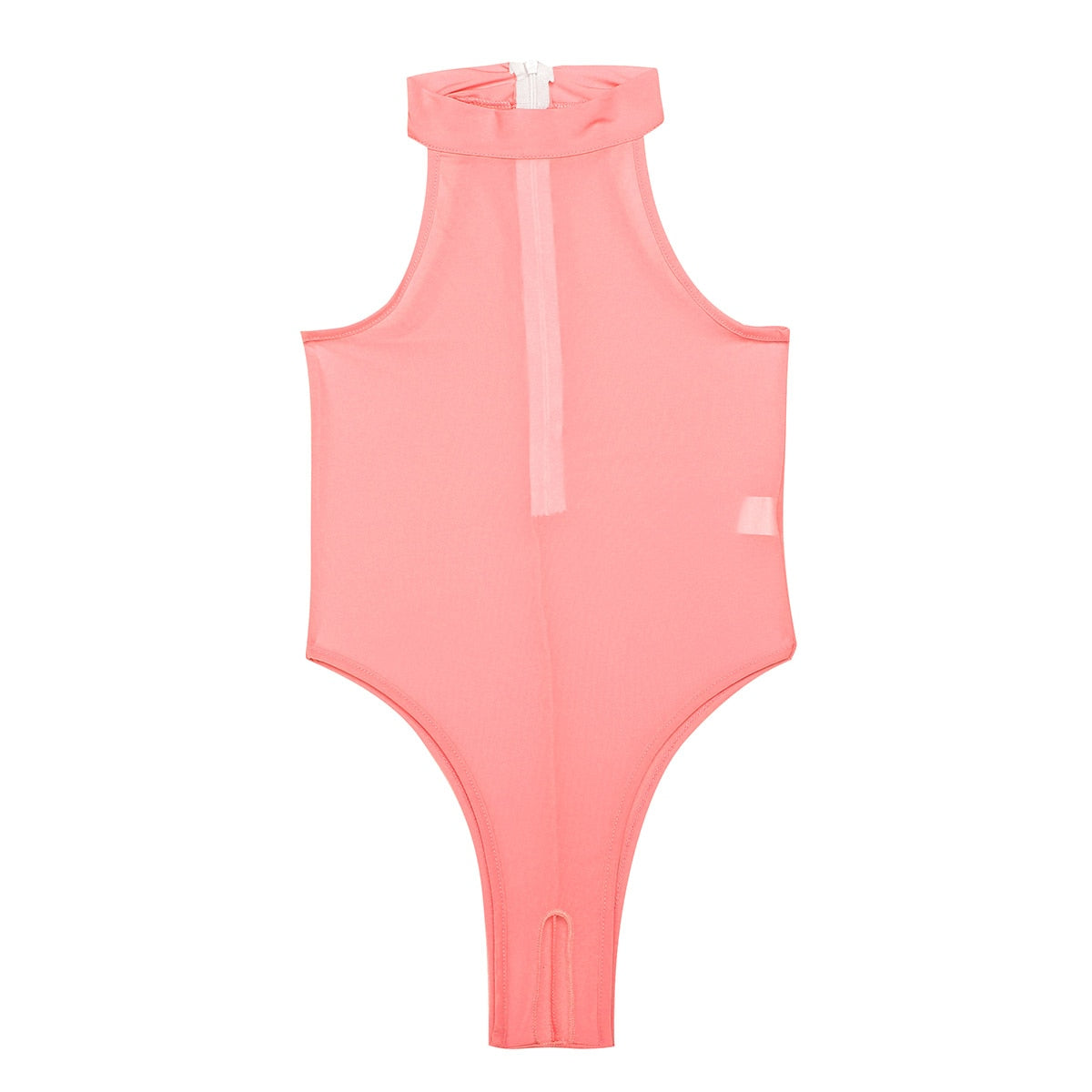 Mock Neck Zipper Swimwear One Piece Swimsuit Sexy Bathing Suits Lingerie High Cut Sleeveless Leotard Bodysuit Jumpsuit The Clothing Company Sydney
