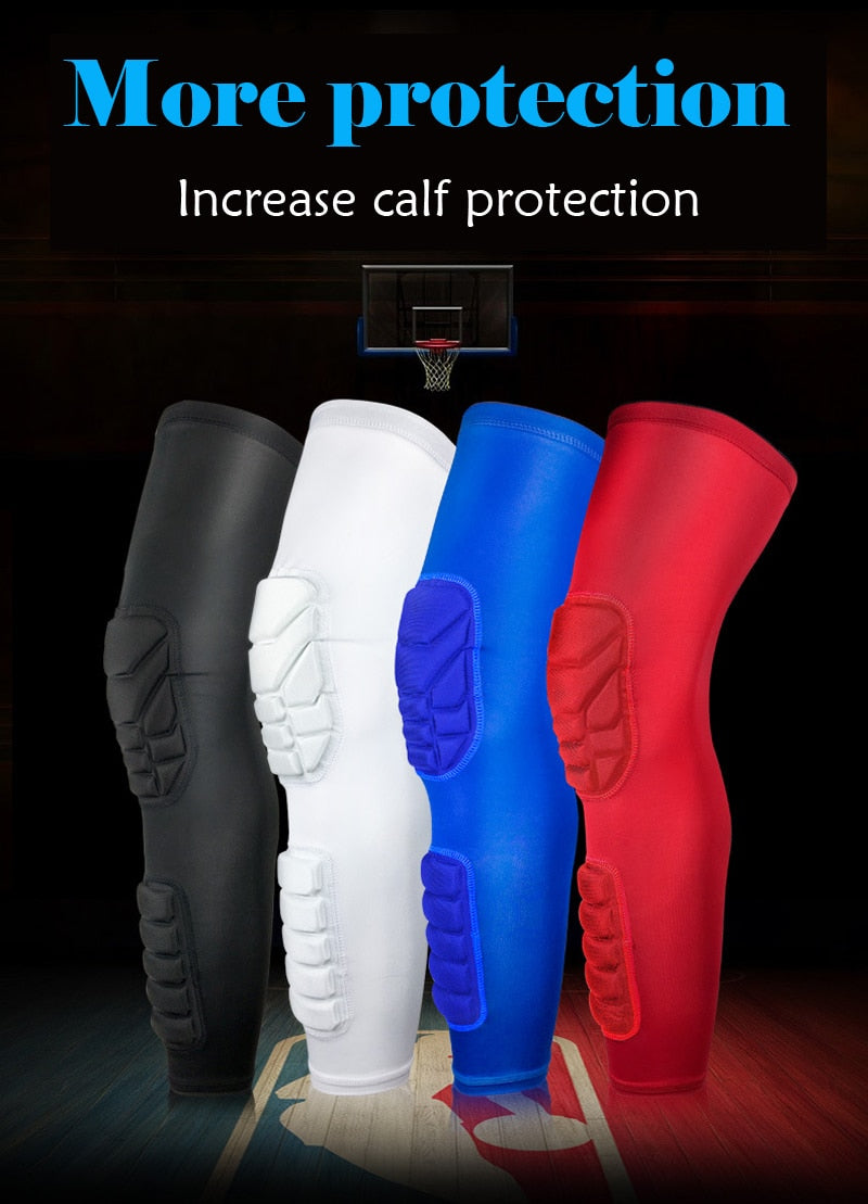 Compression MTB Knee Pads Honeycomb Long Basketball Leg Sleeve Men Women Kids Sport Calf Knee Protection Soccer Gym Leggings The Clothing Company Sydney