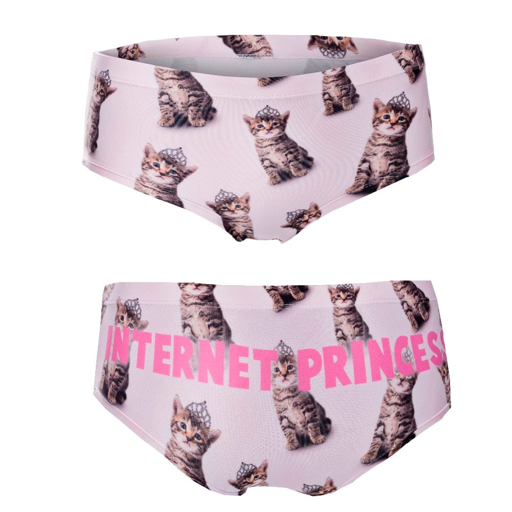 3D Print Cat Underwear Women's panties Seamless Briefs lingerie The Clothing Company Sydney