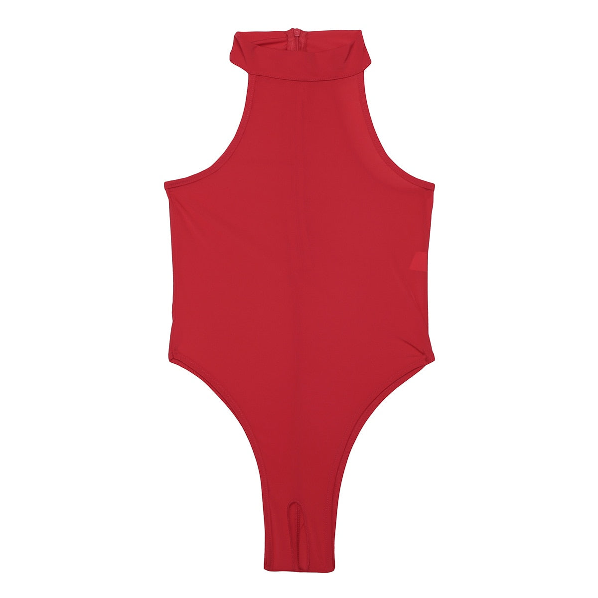 Mock Neck Zipper Swimwear One Piece Swimsuit Sexy Bathing Suits Lingerie High Cut Sleeveless Leotard Bodysuit Jumpsuit The Clothing Company Sydney