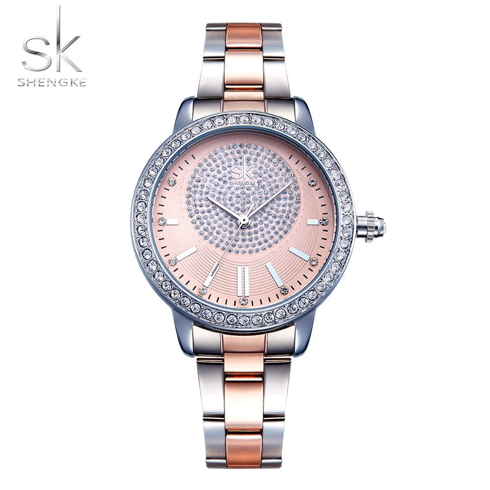 Rose Gold Japanese Quartz Watch Crystal Luxury Black Women's Watch With 6 Months Warranty The Clothing Company Sydney