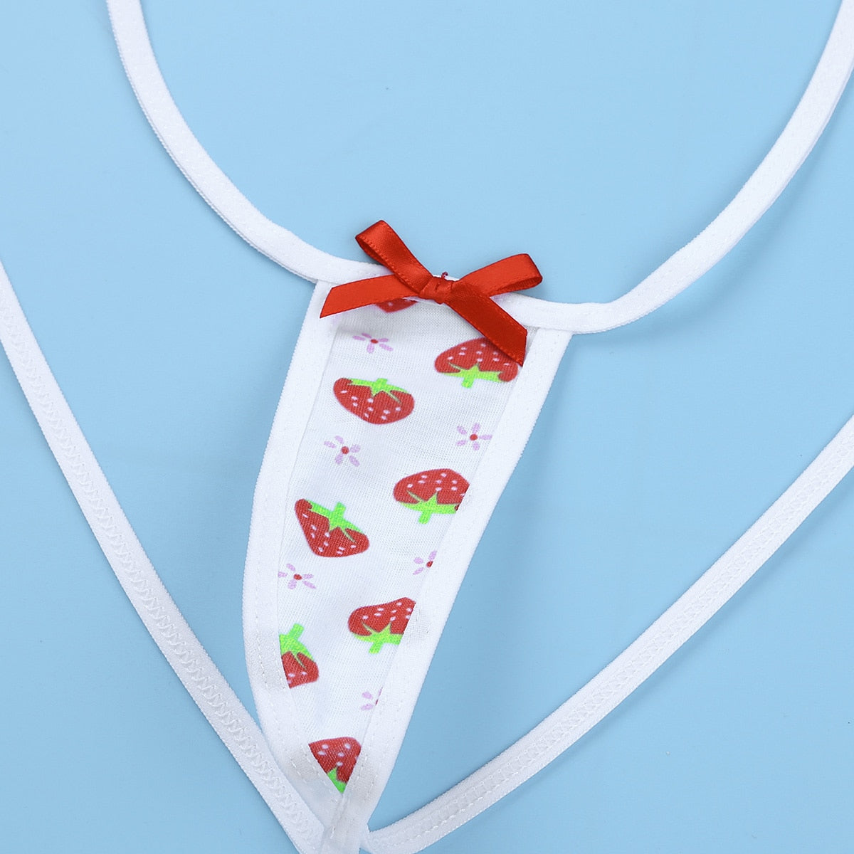 Cosplay Lingerie Body Catsuit Cute Strawberry Halter Neck Mini Micro Bikini Babydoll Costume Underwear The Clothing Company Sydney