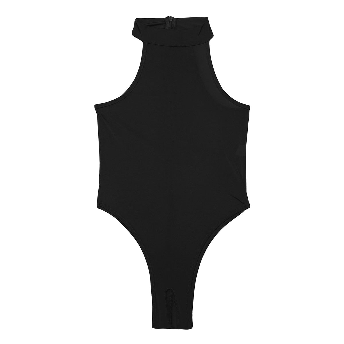 Mock Neck Zipper Swimwear One Piece Swimsuit Sexy Bathing Suits Lingerie High Cut Sleeveless Leotard Bodysuit Jumpsuit The Clothing Company Sydney