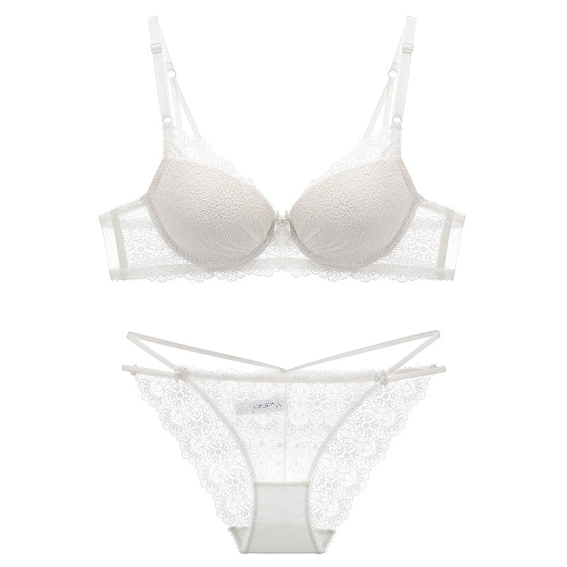 Summer Female Deep V Bra Sexy Lace Push Up  Bra Sets Suit The Clothing Company Sydney