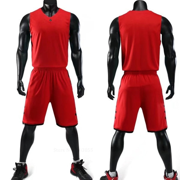 Men's Women's Basketball Jerseys Uniforms Set blank breathable dry quick basketball shirts+shorts suits Set The Clothing Company Sydney
