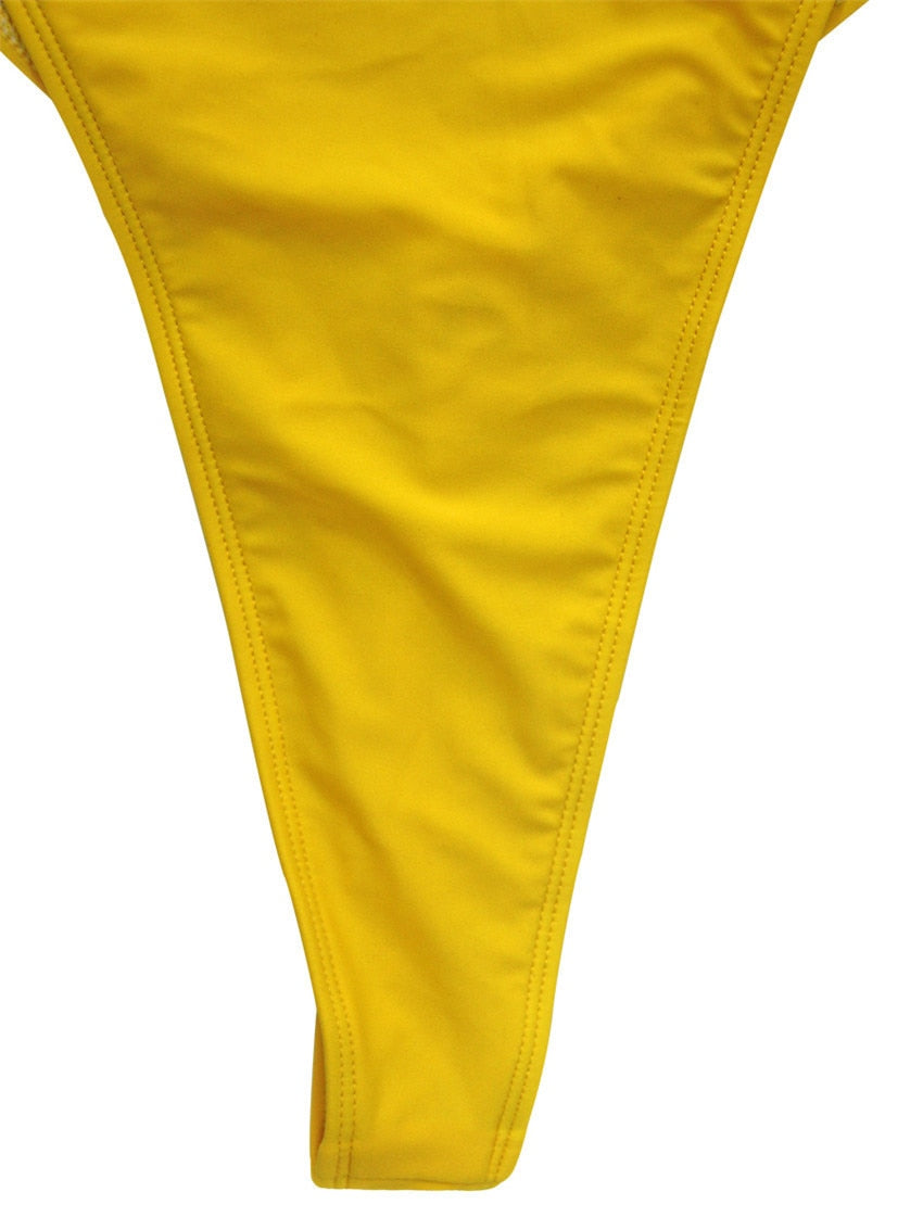 High Leg cut One Piece Swimsuit Thong Swimwear Women Trikini Backless Monokini Brazilian Bathing Suit Swim wear The Clothing Company Sydney