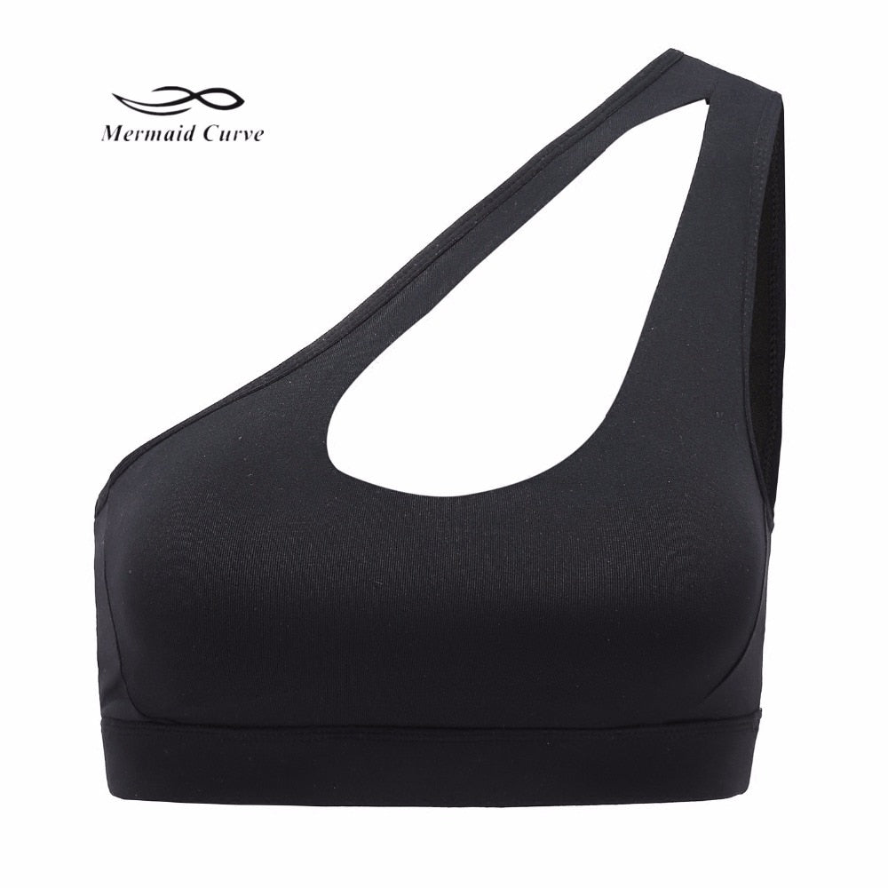 High Impact oblique shoulder strap Sports Bra Women running fitness Bra Top The Clothing Company Sydney