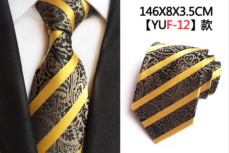 Luxury 8cm Men's Classic Tie Silk Jacquard Cravatta Floral Plaids Necktie Striped Ties Man Business Wedding Accessories The Clothing Company Sydney