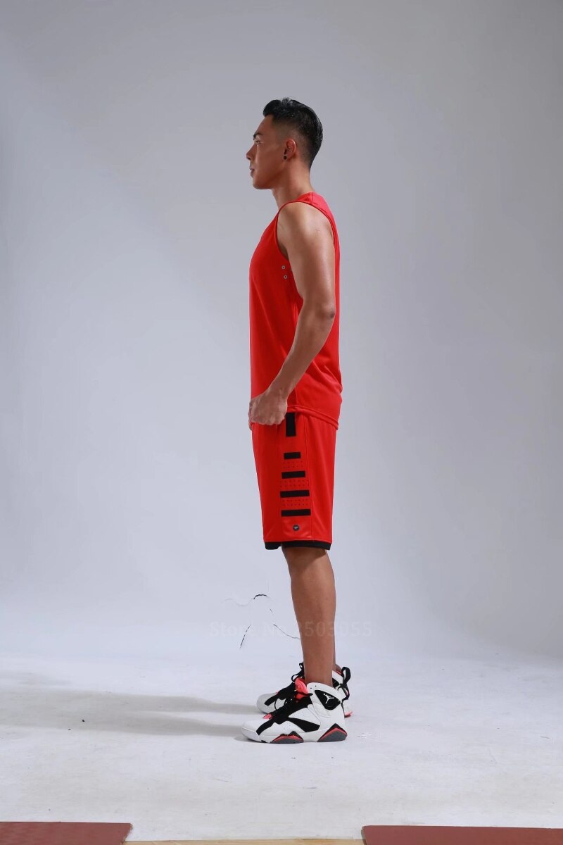 Men's Women's Basketball Jerseys Uniforms Set blank breathable dry quick basketball shirts+shorts suits Set The Clothing Company Sydney