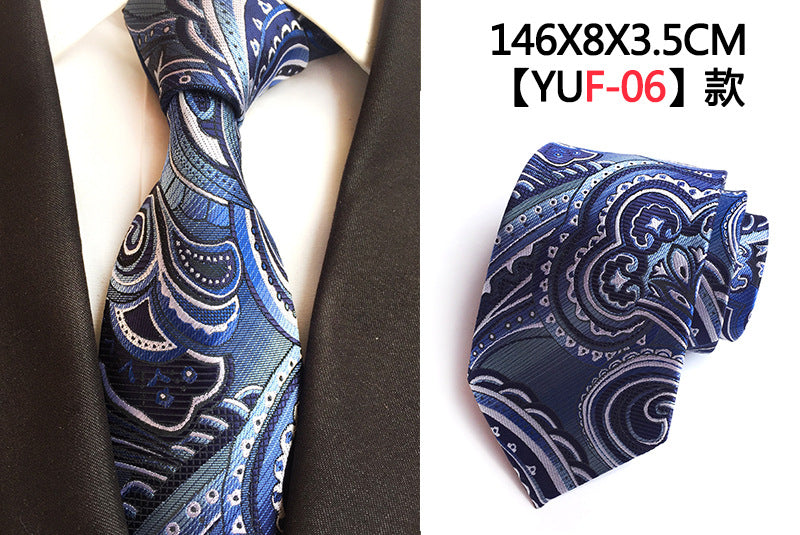 Luxury 8cm Men's Classic Tie Silk Jacquard Cravatta Floral Plaids Necktie Striped Ties Man Business Wedding Accessories The Clothing Company Sydney