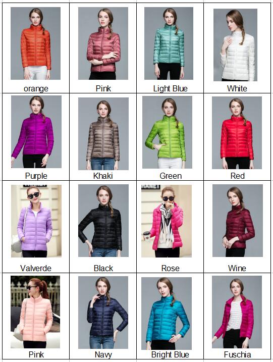 Winter Women's Stand Collar 90% White Duck Down Jacket Ultra Light Down Jackets Slim Long Sleeve Parkas Candy Color Jacket The Clothing Company Sydney