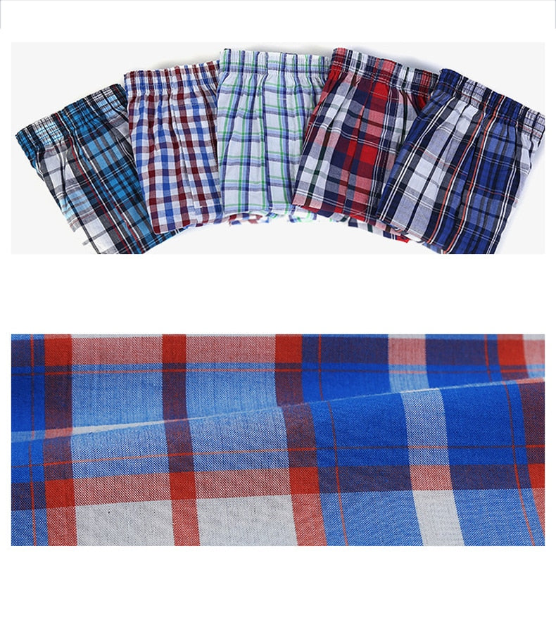 5 Boxer Men Thin Summer Underwear Cotton Man Big Size Short Breathable Plaid Flexible Shorts Boxer Male Underpants The Clothing Company Sydney