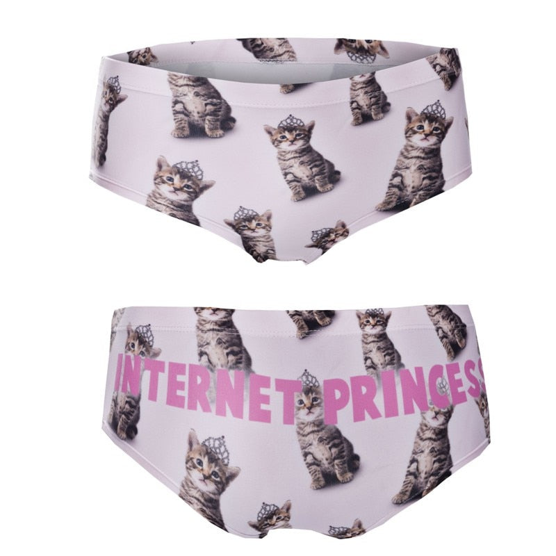 3D Print Cat Underwear Women's panties Seamless Briefs lingerie The Clothing Company Sydney
