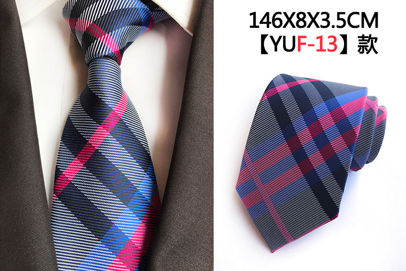 Luxury 8cm Men's Classic Tie Silk Jacquard Cravatta Floral Plaids Necktie Striped Ties Man Business Wedding Accessories The Clothing Company Sydney