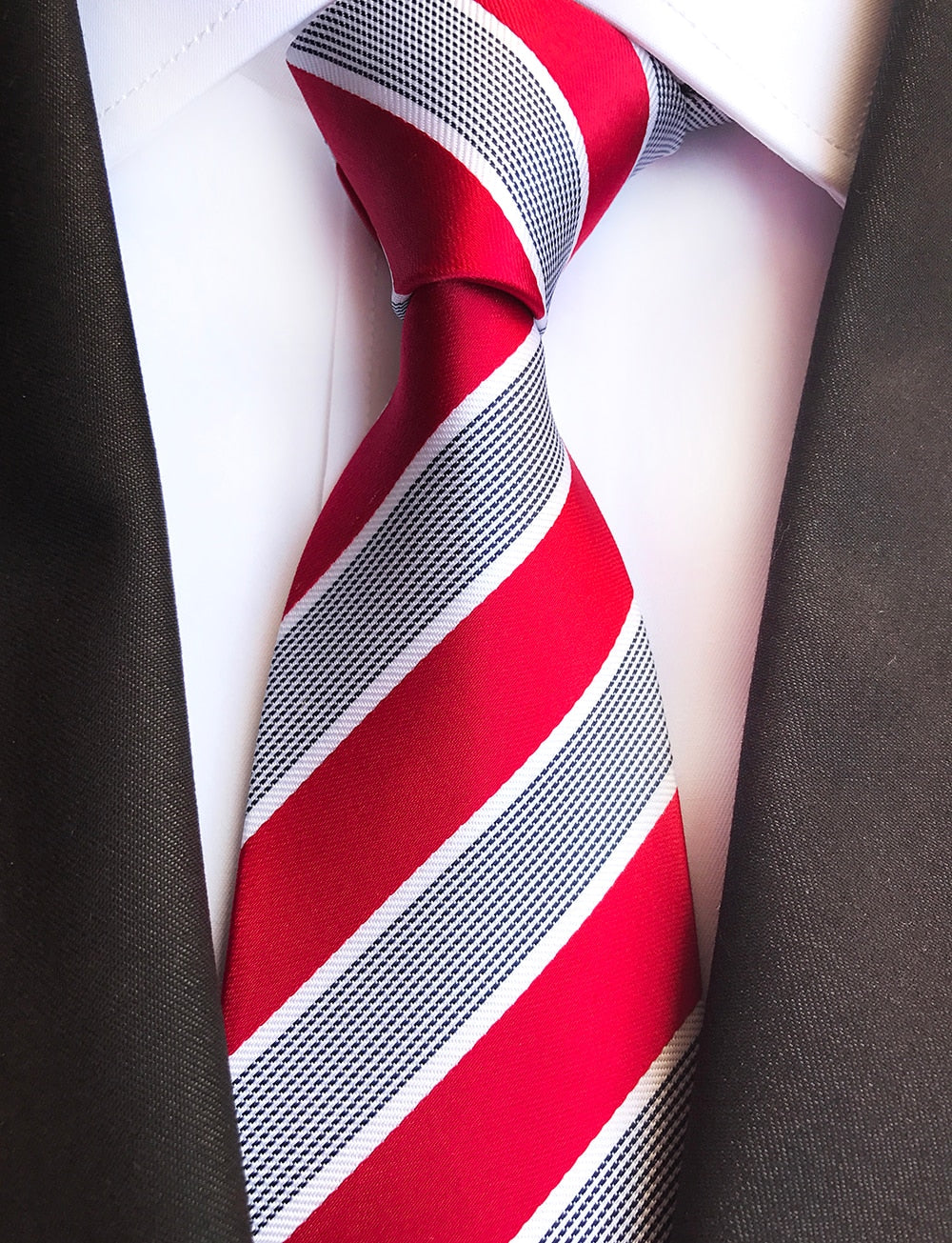 Luxury 8cm Men's Classic Tie Silk Jacquard Cravatta Floral Plaids Necktie Striped Ties Man Business Wedding Accessories The Clothing Company Sydney
