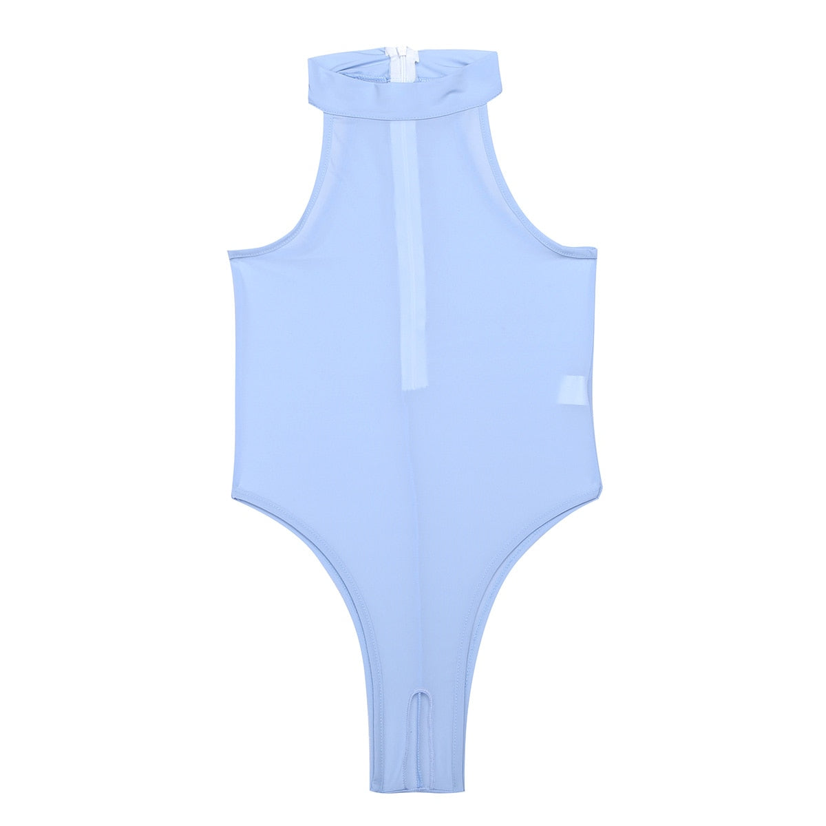 Mock Neck Zipper Swimwear One Piece Swimsuit Sexy Bathing Suits Lingerie High Cut Sleeveless Leotard Bodysuit Jumpsuit The Clothing Company Sydney