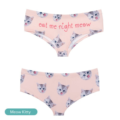 3D Print Cat Underwear Women's panties Seamless Briefs lingerie The Clothing Company Sydney