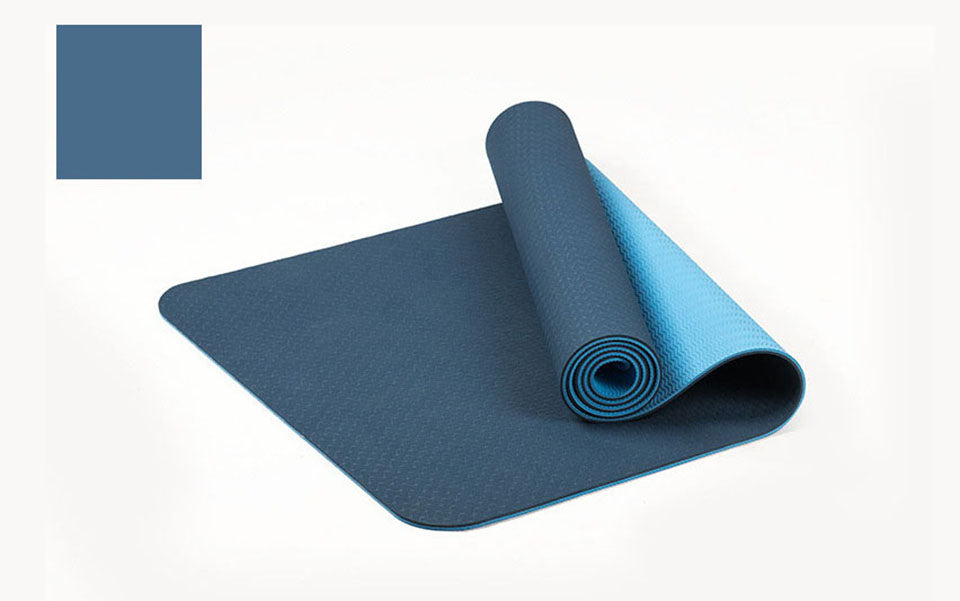 183*61cm 6mm Thick Double Color Non-slip TPE Yoga Mat Quality Exercise Sport Mat for Fitness Gym Home Pad with Carry Bag The Clothing Company Sydney