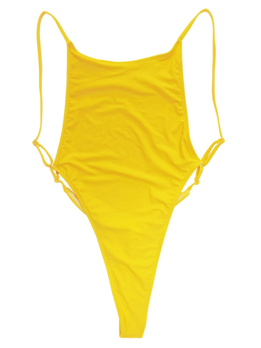 High Leg cut One Piece Swimsuit Thong Swimwear Women Trikini Backless Monokini Brazilian Bathing Suit Swim wear The Clothing Company Sydney