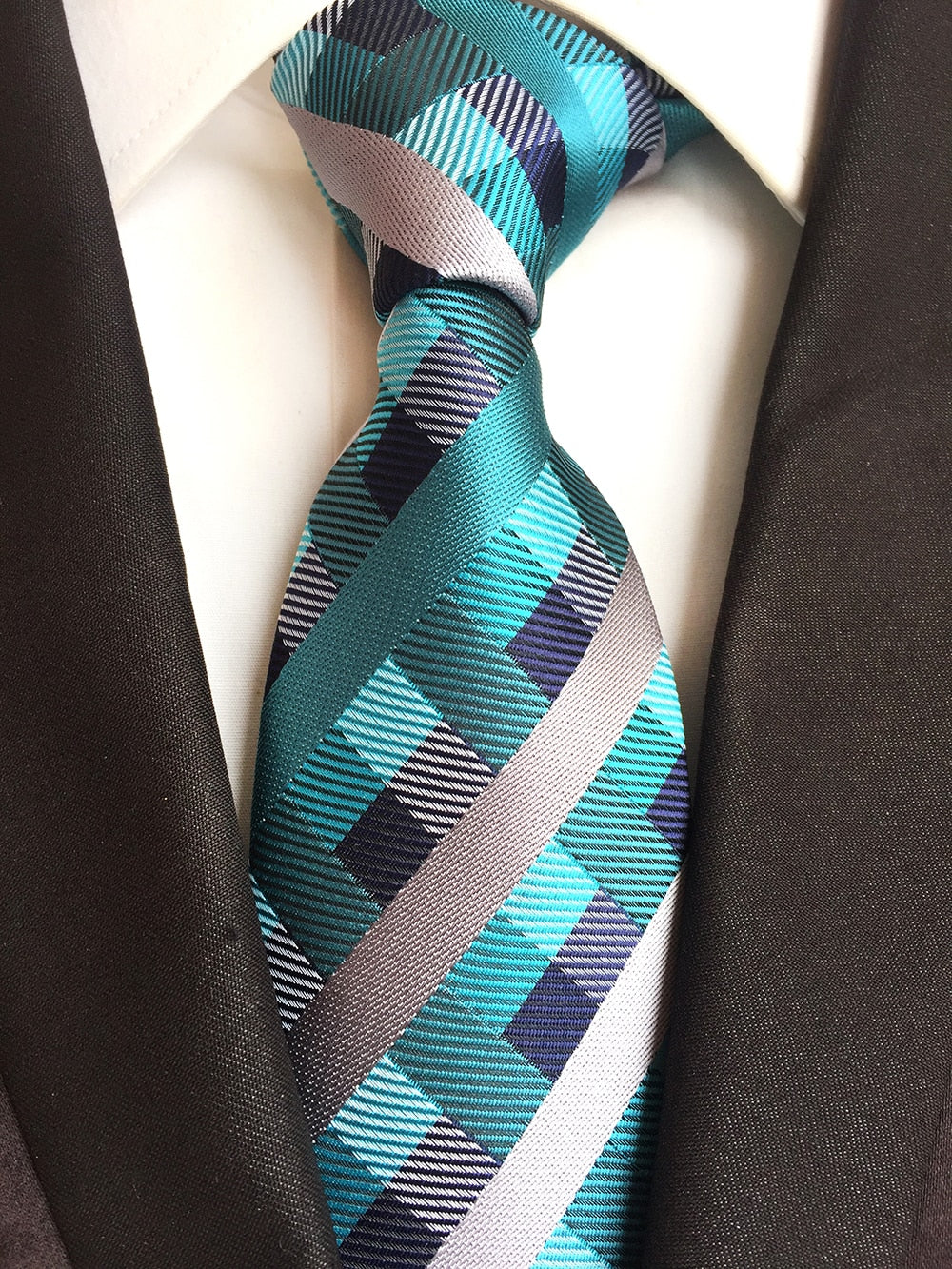 Luxury 8cm Men's Classic Tie Silk Jacquard Cravatta Floral Plaids Necktie Striped Ties Man Business Wedding Accessories The Clothing Company Sydney