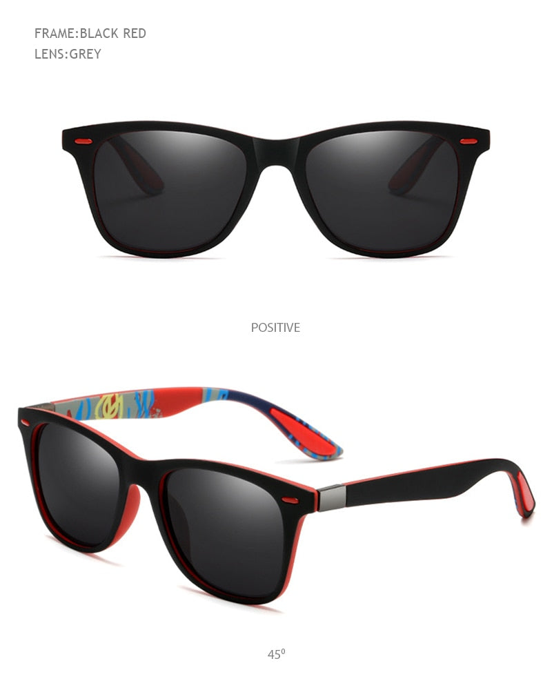 Polarized Sunglasses Men Women Classic Square Plastic Driving Sun Glasses Fashion Black Shades UV400 The Clothing Company Sydney
