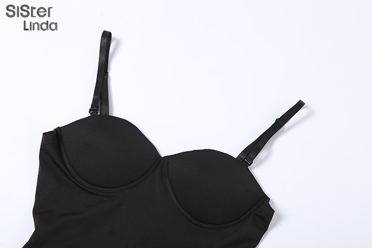 Casual Mesh Bodycon Mini Dress Women Romper  Sleeveless Skinny Stretchy Deep V Neck Party Clubwear Trend Outfit The Clothing Company Sydney