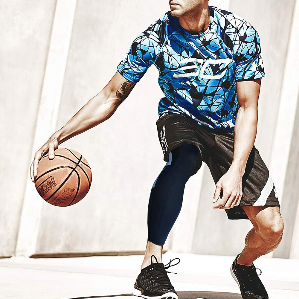 Sports Anti-slip Full Length Compression Leg Sleeves Calf Shin Splint Support Protector for Cycling Running Basketball Golf Sleeve The Clothing Company Sydney