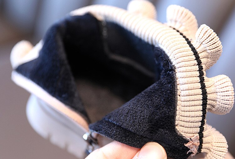 Flower Girls Boots Autumn/Winter Plush Children Boots Boys Girls Shoes Fashion Brand Soft Leather Warm Kids Boots The Clothing Company Sydney