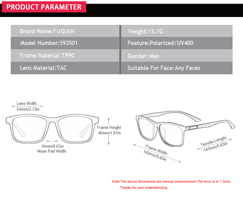 Light Weight TR90 Men Sun Glasses Classic Square Polarized Sunglasses For Male High Quality Driving Eyewear UV400 The Clothing Company Sydney